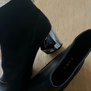 ZARA METAL HEEL BOOTS